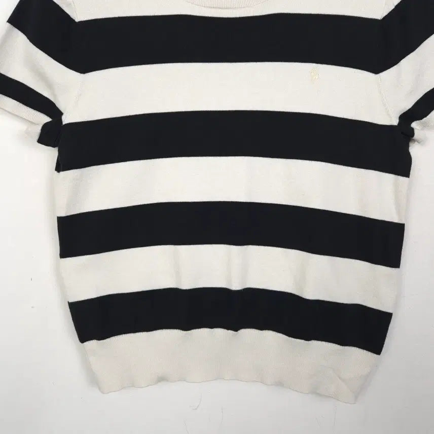 [SOLD OUT] [66] 폴로 랄프로렌 화이트 블랙 반팔 코튼 니트