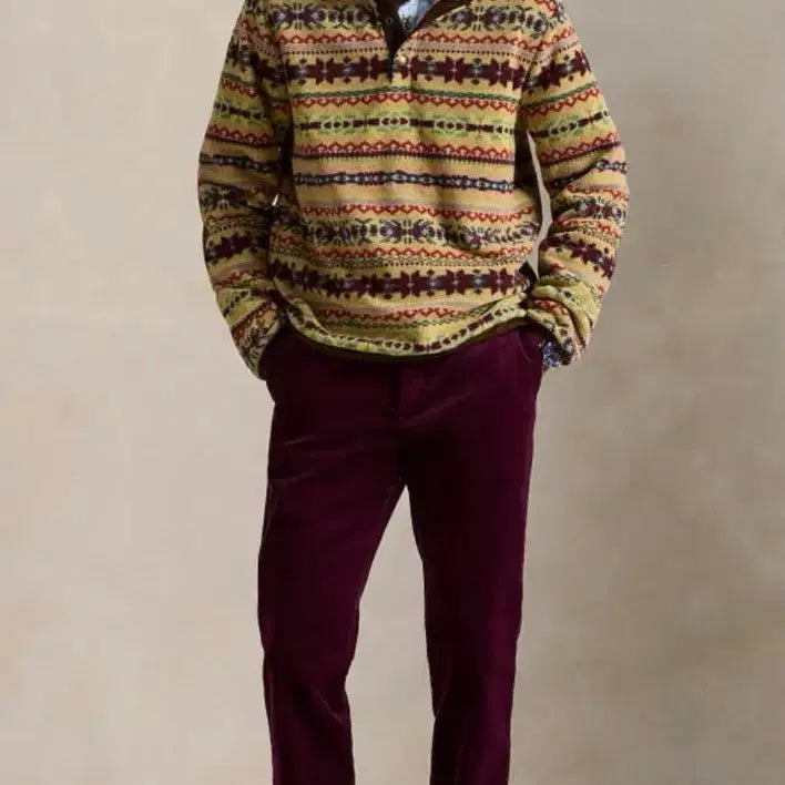 [BUNJANG] Polo Fair Isle Fleece Pullover / (새제품/S) 폴로 페어아일 플리스 풀오버