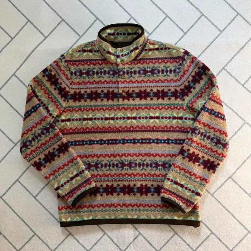 [BUNJANG] Polo Fair Isle Fleece Pullover / (새제품/S) 폴로 페어아일 플리스 풀오버