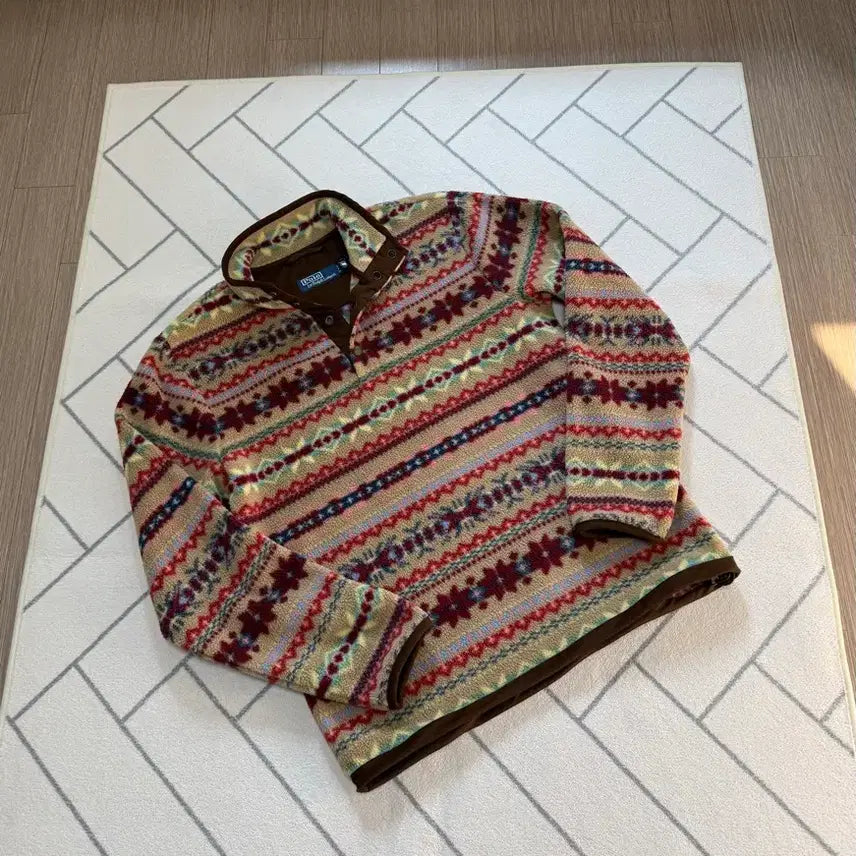 [BUNJANG] Polo Fair Isle Fleece Pullover / (새제품/S) 폴로 페어아일 플리스 풀오버