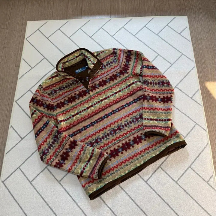 [BUNJANG] Polo Fair Isle Fleece Pullover / (새제품/S) 폴로 페어아일 플리스 풀오버