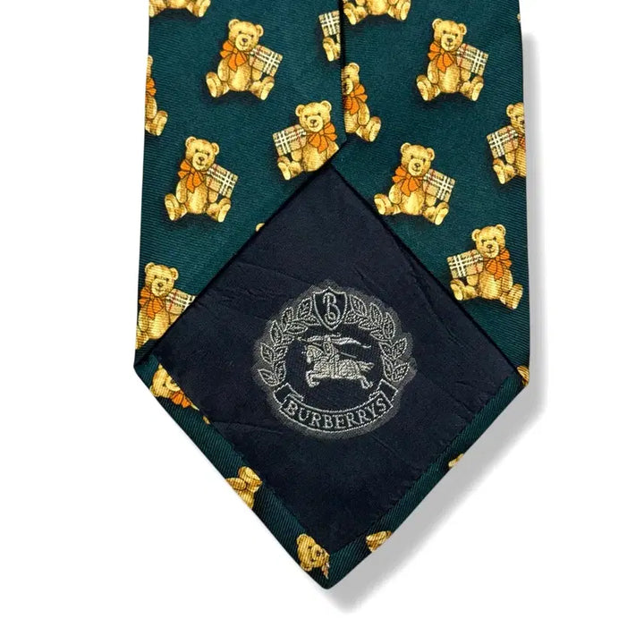 [BUNJANG] Burberrys Bear Silk Necktie / 90s Burberrys 올드 버버리 베어 빈티지 실크 넥타이 (새상품)