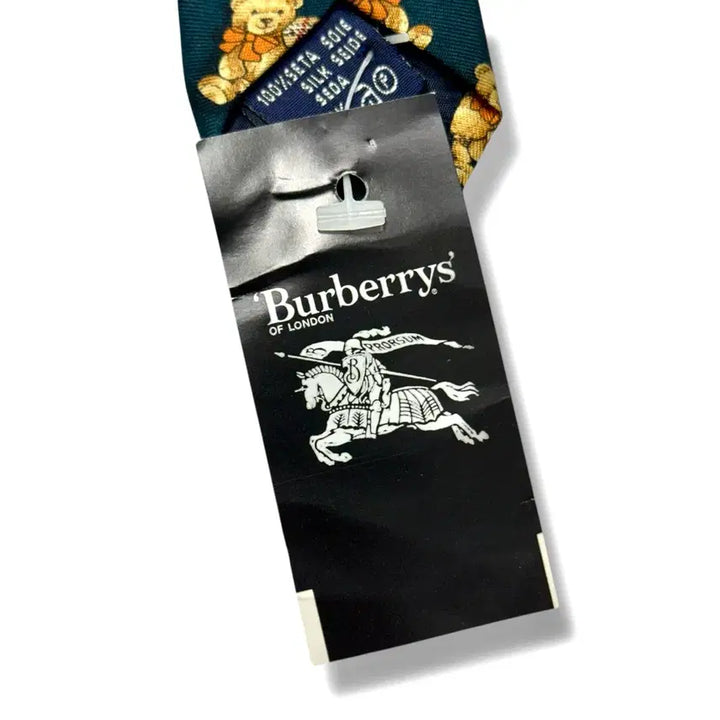 [BUNJANG] Burberrys Bear Silk Necktie / 90s Burberrys 올드 버버리 베어 빈티지 실크 넥타이 (새상품)