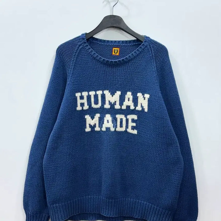 [BUNJANG] Human Made Rabbit Raglan Knit Sweater Blue XL / 휴먼 메이드 래빗 래글런 니트 스웨터 블루 XL