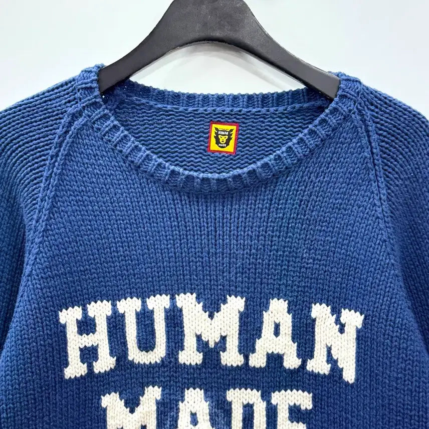 [BUNJANG] Human Made Rabbit Raglan Knit Sweater Blue XL / 휴먼 메이드 래빗 래글런 니트 스웨터 블루 XL