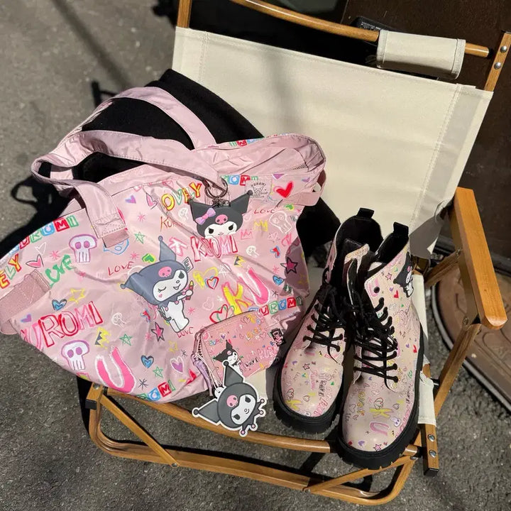 [BUNJANG] Zara Sanrio Kuromi Set (Bag, Wallet, Boots) / (자라 산리오 콜라보) 쿠로미 가방+지갑+워커 230