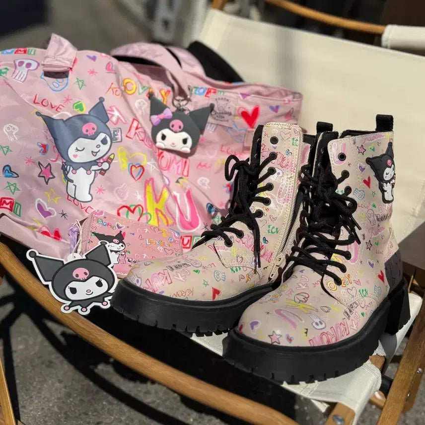 [BUNJANG] Zara Sanrio Kuromi Set (Bag, Wallet, Boots) / (자라 산리오 콜라보) 쿠로미 가방+지갑+워커 230