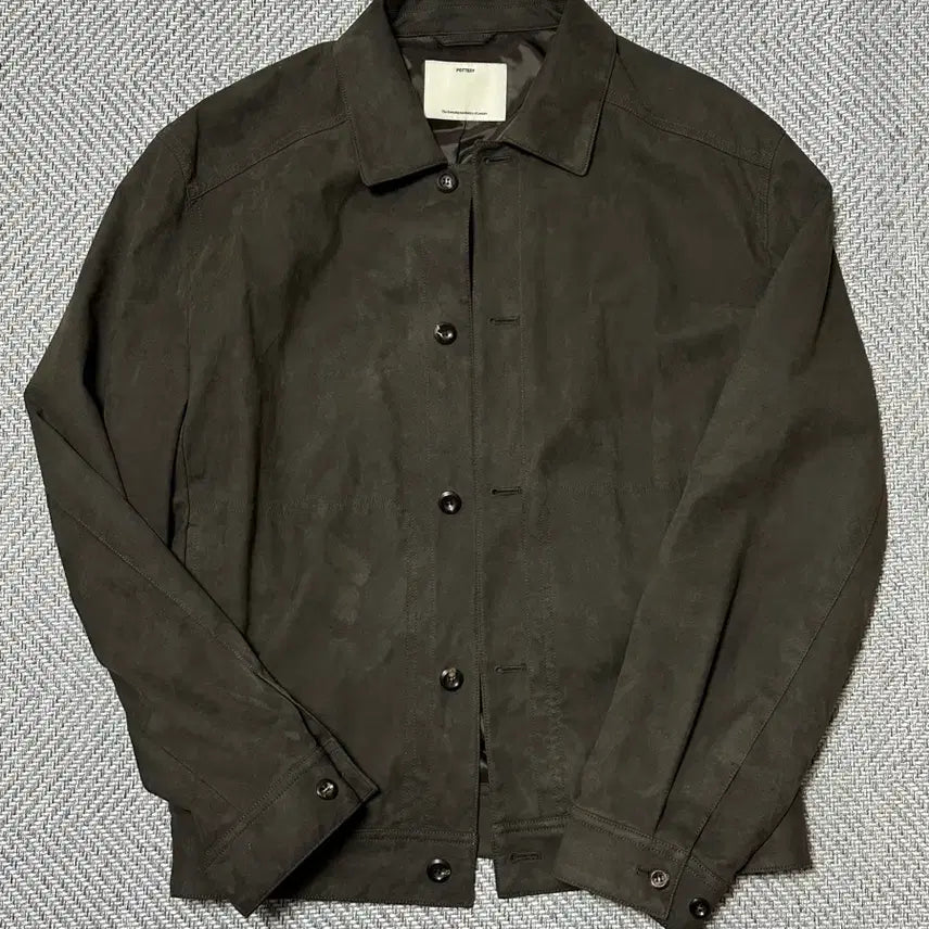 [BUNJANG] Pottery POU Suede Jacket - Khaki / 포터리 포우 스웨이드 자켓 카키