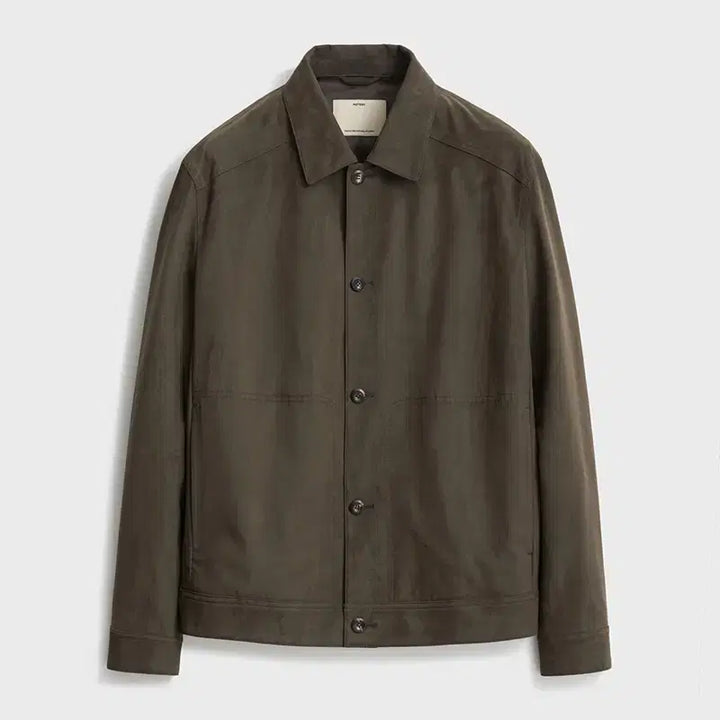 [BUNJANG] Pottery POU Suede Jacket - Khaki / 포터리 포우 스웨이드 자켓 카키