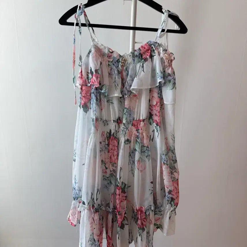 [BUNJANG] Flower Chiffon Dress / 플라워 쉬폰 원피스