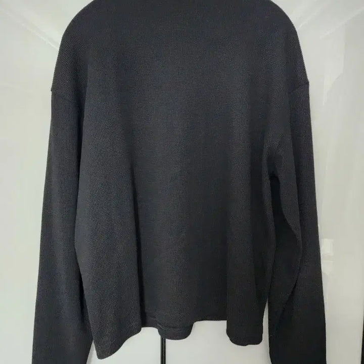 [BUNJANG] Black Long Sleeve Waffle T-Shirt Size 105 / 블랙 긴팔 와플 티셔츠 105