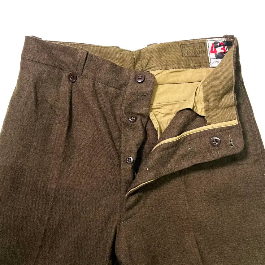 [BUNJANG] French Military M-52 Wool Trousers / 50년대 프랑스군 m-52 군용 울팬츠 트라우져