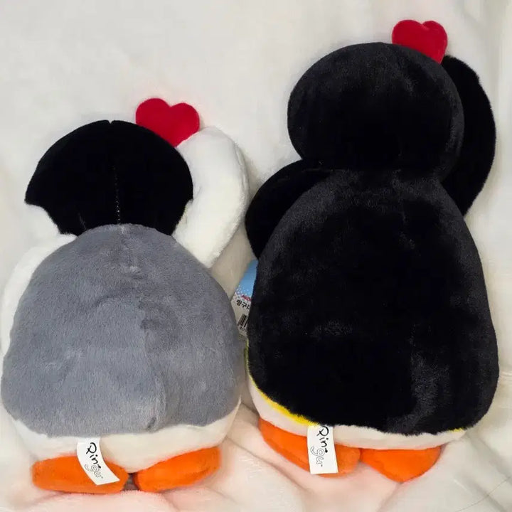 [BUNJANG] Pinga &amp; Pingu Double Heart Plush Doll Set / 핑가/핑구 더블하트 인형 25/27cm