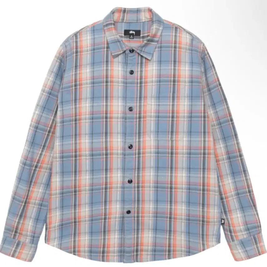 [BUNJANG] Stussy Washed Cotton Plaid Shirt Blue / [S] 스투시 단 워시드 코튼 플레이드 셔츠 블루