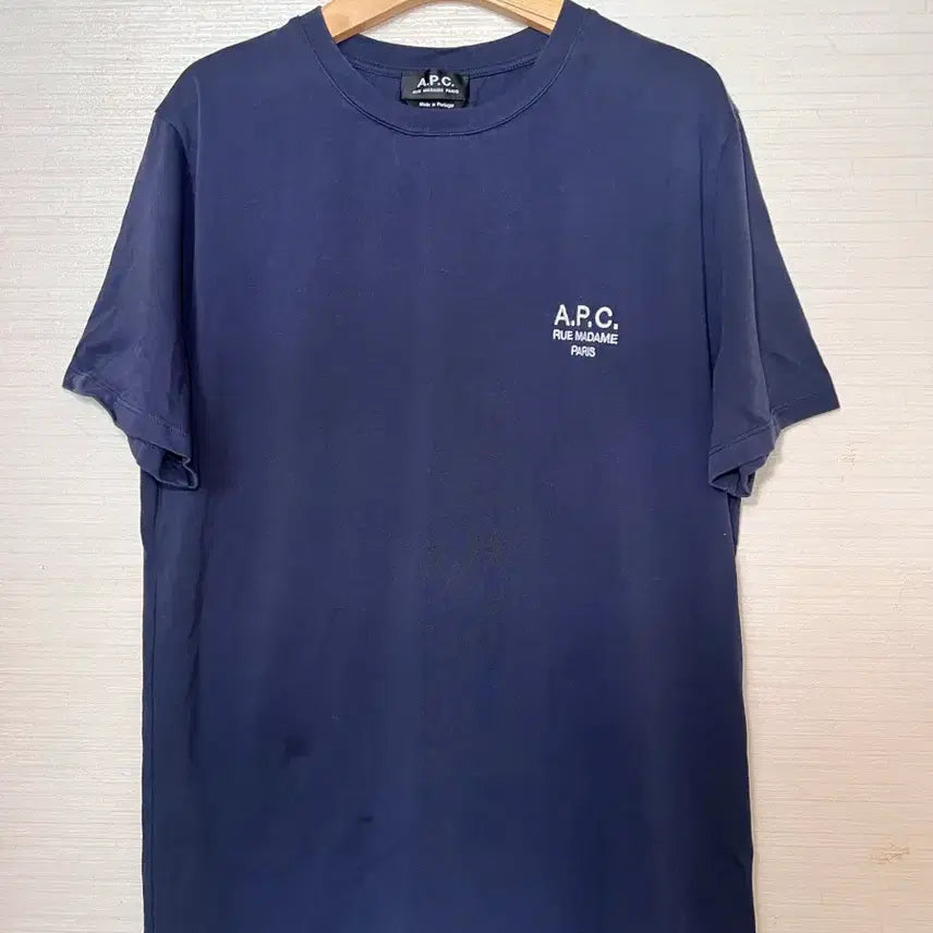 [BUNJANG] A.P.C Navy Short Sleeve T-shirt / A.P.C 아페쎄 네이비 반팔 티셔츠