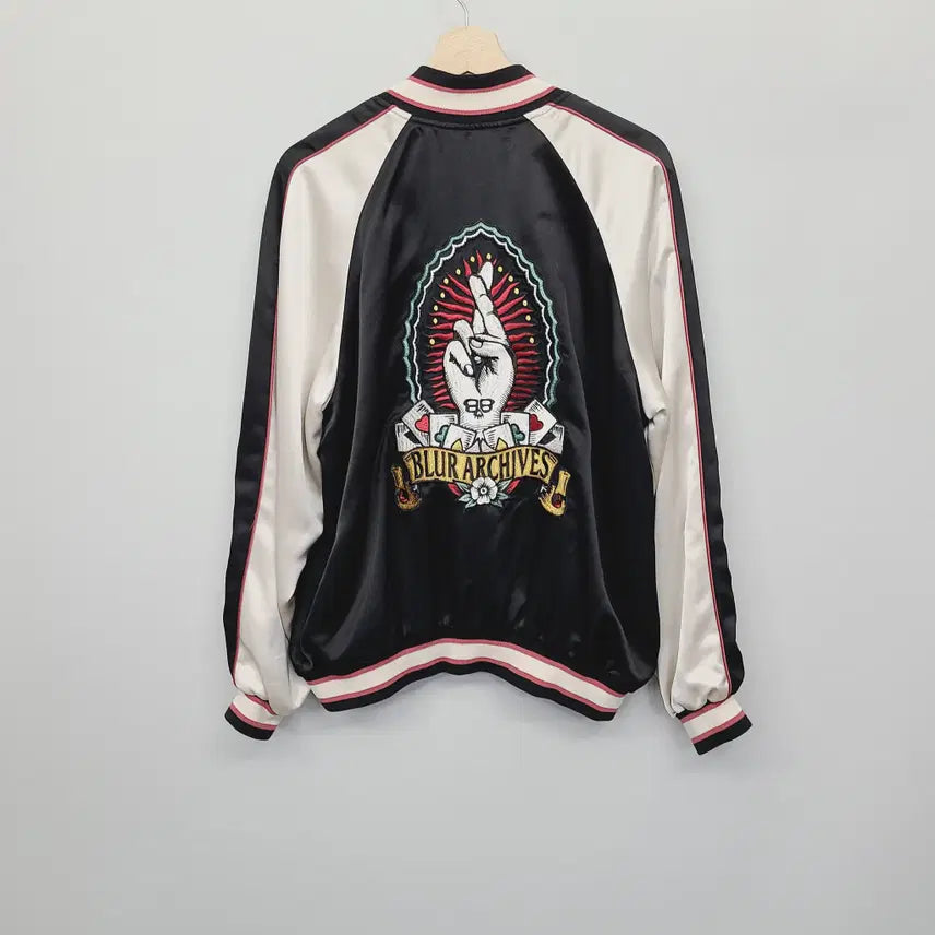 [SOLD OUT] [M] 블러(BLUR 1.0) 리버서블 크로스드 핑거 수베니어 자켓 블랙