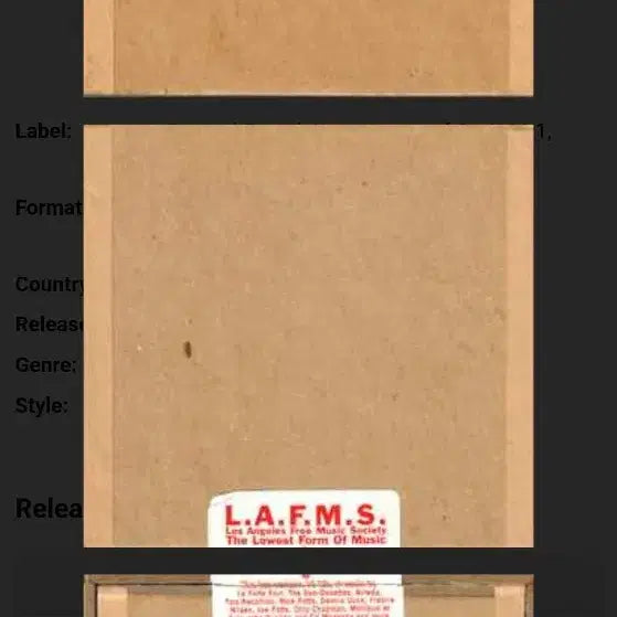 [SOLD OUT] John zorn, butch morris,l.a.f.m.s 일괄구매시