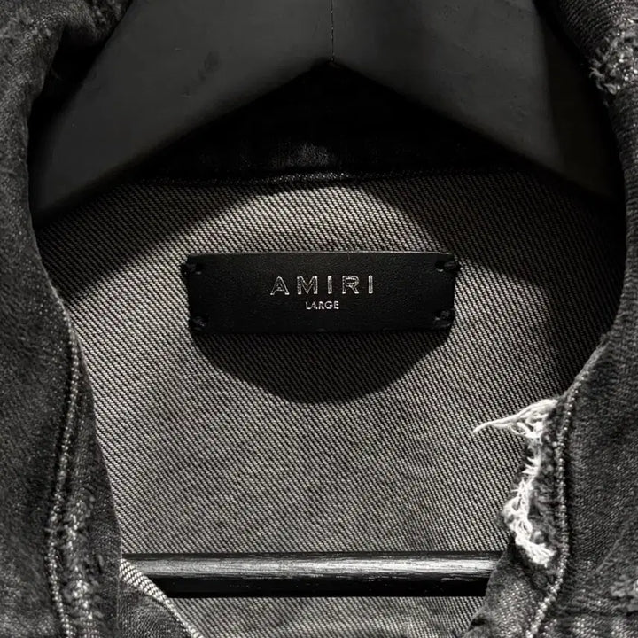[BUNJANG] AMIRI Distressed Denim Shirt L / AMIRI 아미리 챠콜 디스트로이드 데님 셔츠 L