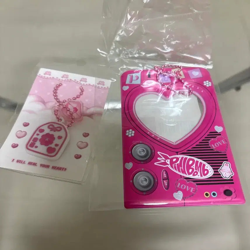 [BUNJANG] Munjakgwi Chiikawa Hachiware Photocard Holder &amp; Pink Keyring / 새상품) 먼작귀 치이카와 하치와레 포카홀더키링 + 핑크 키링