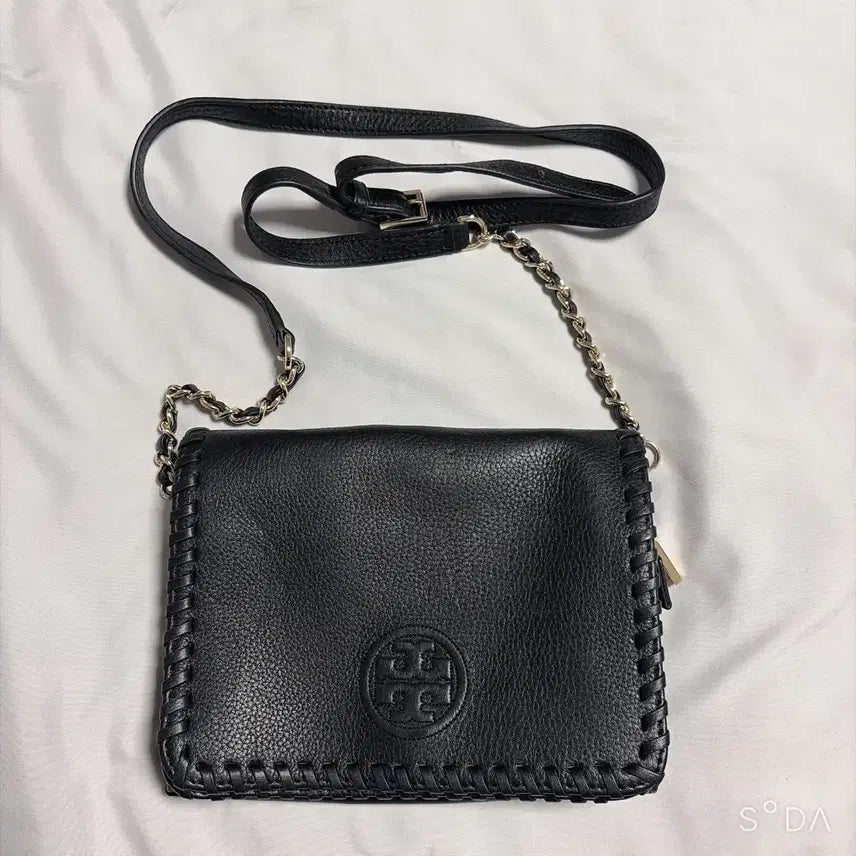 [BUNJANG] Tory Burch Black Leather Crossbody Bag / 토리버치 블랙 레더 크로스백 체인백