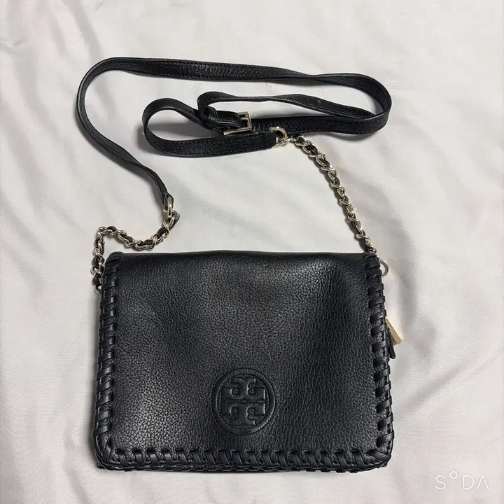 [BUNJANG] Tory Burch Black Leather Crossbody Bag / 토리버치 블랙 레더 크로스백 체인백