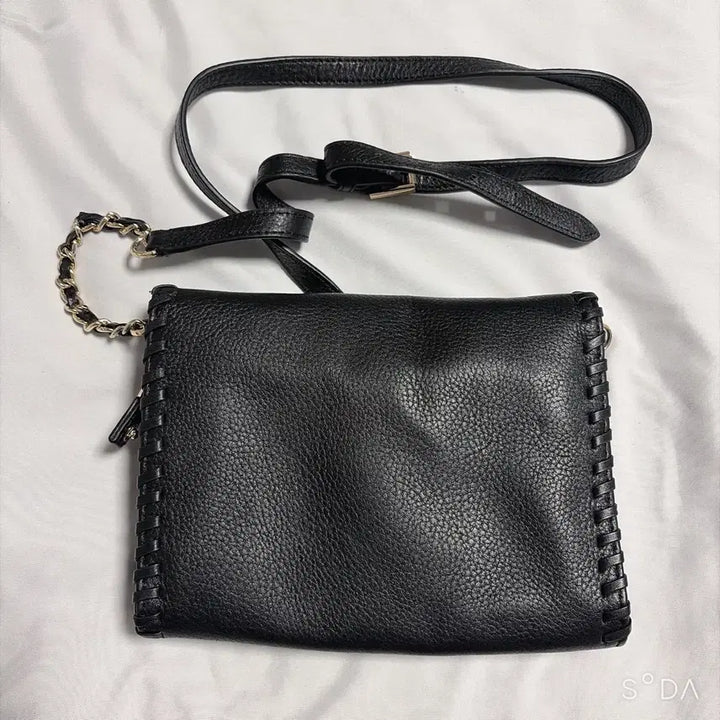 [BUNJANG] Tory Burch Black Leather Crossbody Bag / 토리버치 블랙 레더 크로스백 체인백