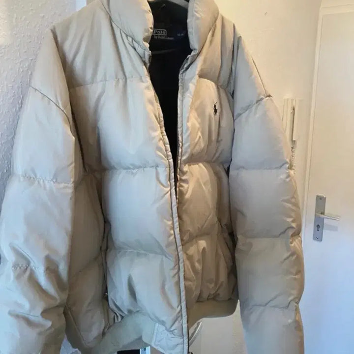 [BUNJANG] Polo Ralph Lauren Iconic Ivory Padded Jumper XL / 폴로 랄프로렌 아이코닉 아이보리 패딩 점퍼 XL
