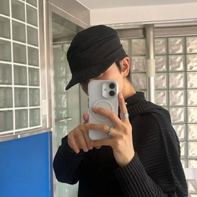 [BUNJANG] ISSEY MIYAKE Monthly Color Cloth Hooded Button Jacket Black Size 2 / ISSEY MIYAKE 이세이 미야케 후드 버튼 자켓