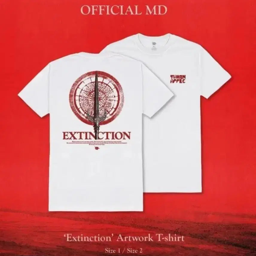 [BUNJANG] Thornapple Extinction T-shirt Size 2 / 쏜애플 멸종 티셔츠 사이즈2 단순개봉 새상품 미착용