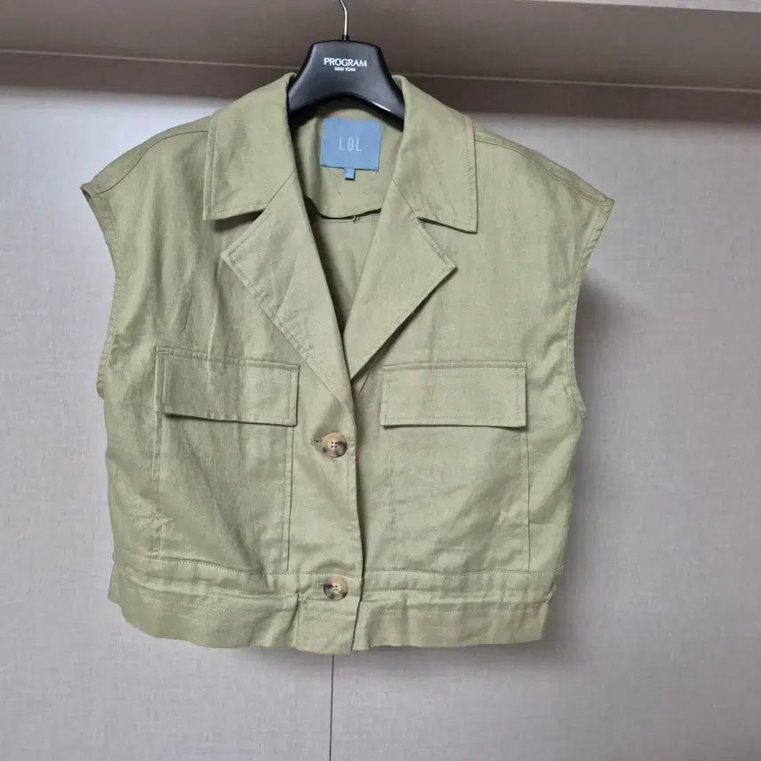 [BUNJANG] LBL Linen Vest Khaki / 55)엘비엘 LBL 2024  린넨100% 조끼 베스트 카키