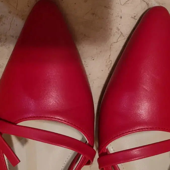 [BUNJANG] reddot Pumps Heel Strap Sandals Red / reddot. 펌프스 힐 스트랩 샌들 레드