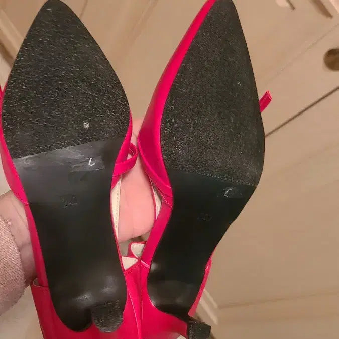 [BUNJANG] reddot Pumps Heel Strap Sandals Red / reddot. 펌프스 힐 스트랩 샌들 레드