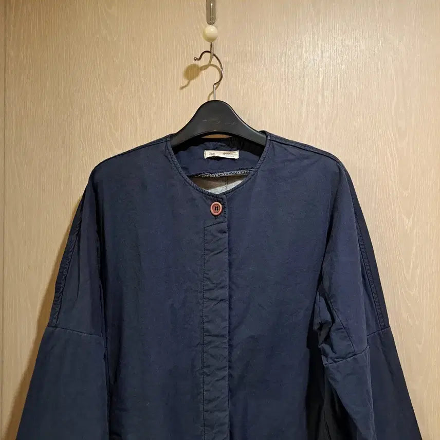 [BUNJANG] Navy Long Cardigan Shirt Coat - Size L / 네이비 컬러 롱 가디건형 셔츠 코트사이즈L