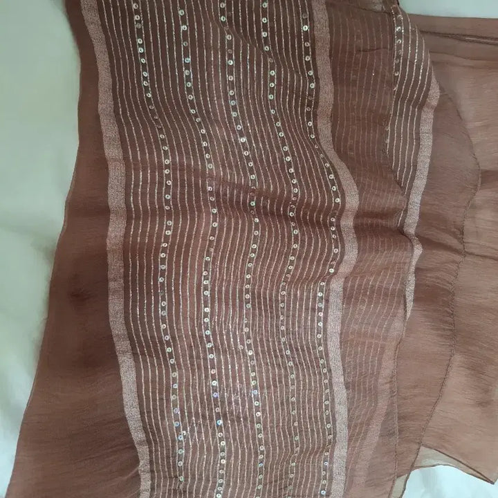 [BUNJANG] 100% Viscose Scarf (50*180) - Brown / 상태최상 스카프 인도산 50*180 ,비스코스 100