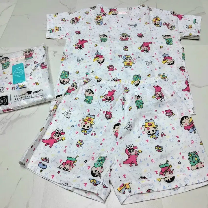 [BUNJANG] Crayon Shin-chan Summer Pajama Set (Short Sleeve + Shorts) XL / 짱구 여름 잠옷 (반팔+반바지) XL