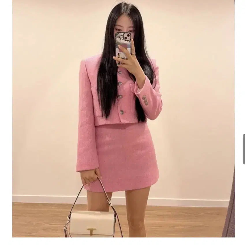[BUNJANG] Joy Gryson Pink Tweed Set-up / 조이그라이슨 핑크 트위드 셋업