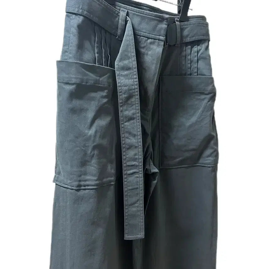 [BUNJANG] System High-Waisted Wide Belted Pants / (새상품) system 하이웨스트 와이드 벨트 팬츠