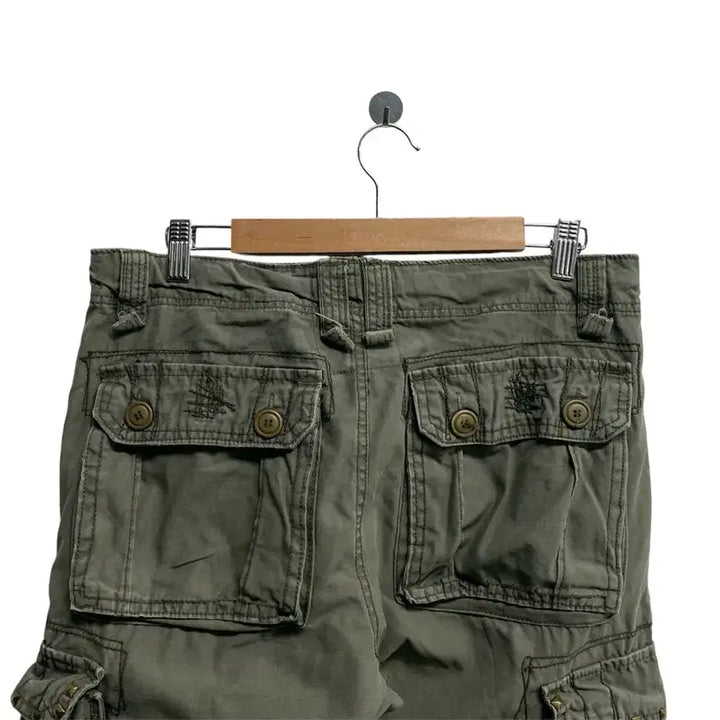[BUNJANG] Vintage Khaki Multi-Pocket Cargo Pants - 32 inch / 빈티지 카키 멀티 포켓 카고팬츠-32인치