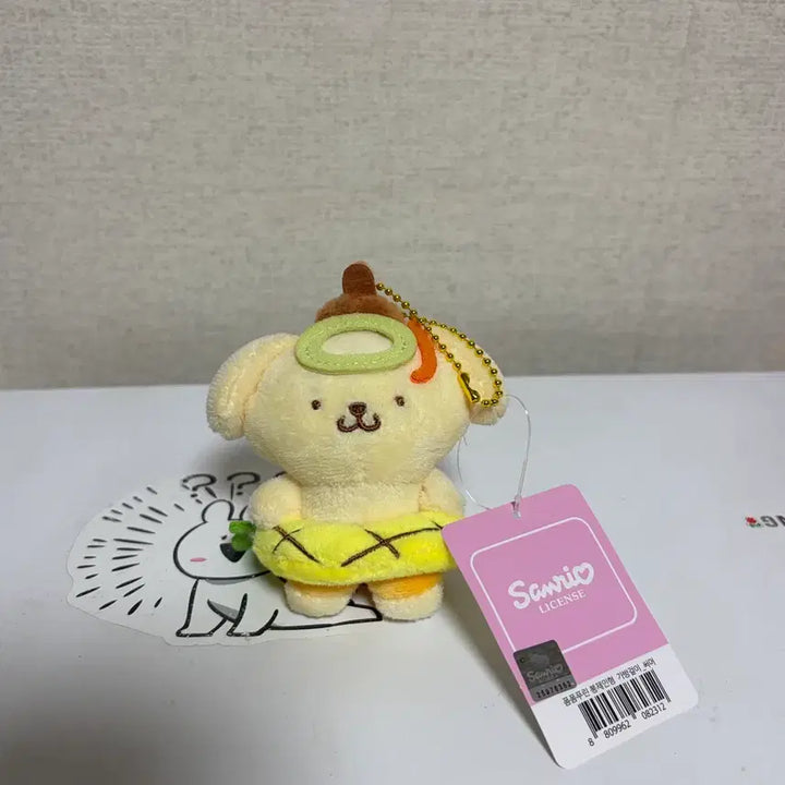 [BUNJANG] Sanrio Pompompurin Summer Tube Edition Keyring / 미사용 정품)산리오 폼폼푸린 썸머 튜브 에디션 인형 키링