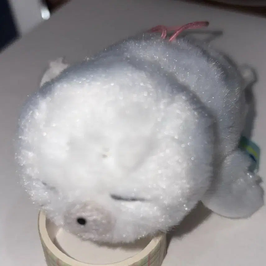 [BUNJANG] White Baby Seal Plush Keyring / 하얀 아기 물개 물범 인형 키링