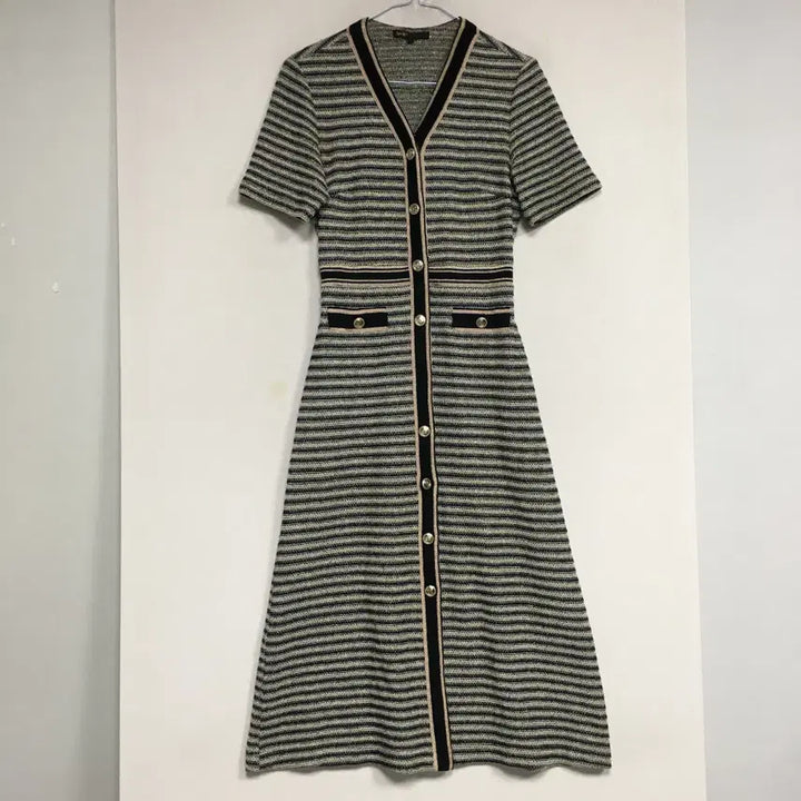 [BUNJANG] MAJE Tweed Pearl Midi Dress / MAJE 마쥬 트위드 펄 원피스 1