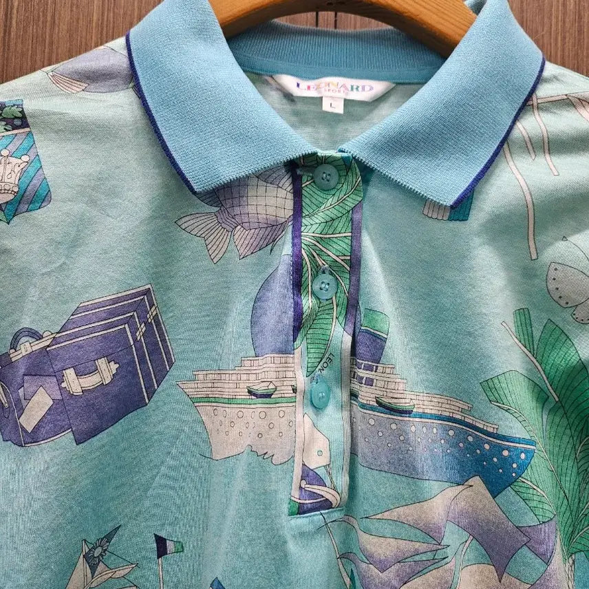 [BUNJANG] Leonard Collar T-Shirt L / 레오나드 카라 티 셔츠 L