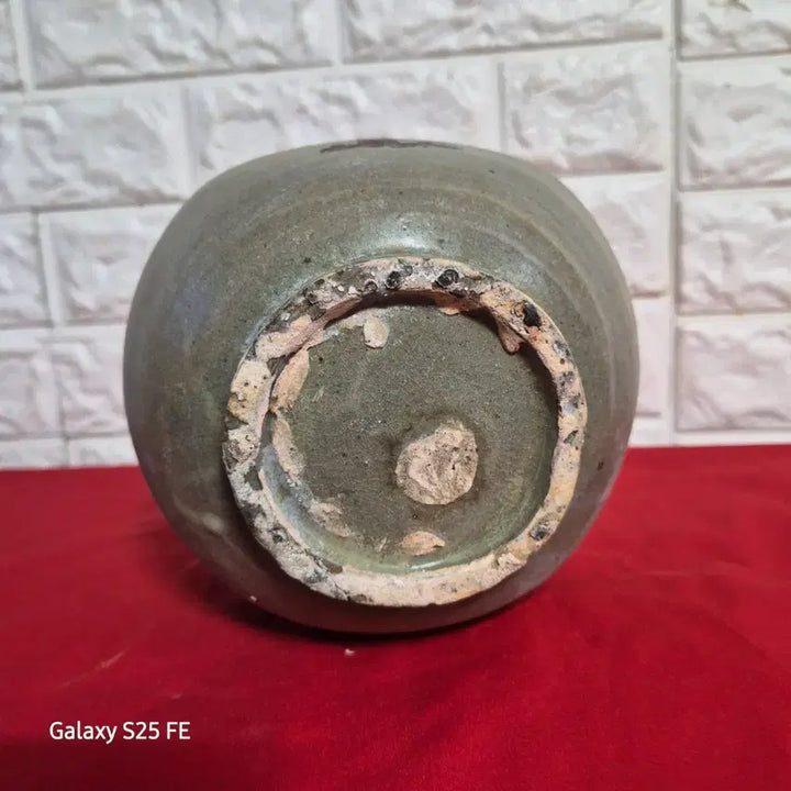 [BUNJANG] Buncheong Iron-Painted Flattened Vase / 분청 철화문 편병