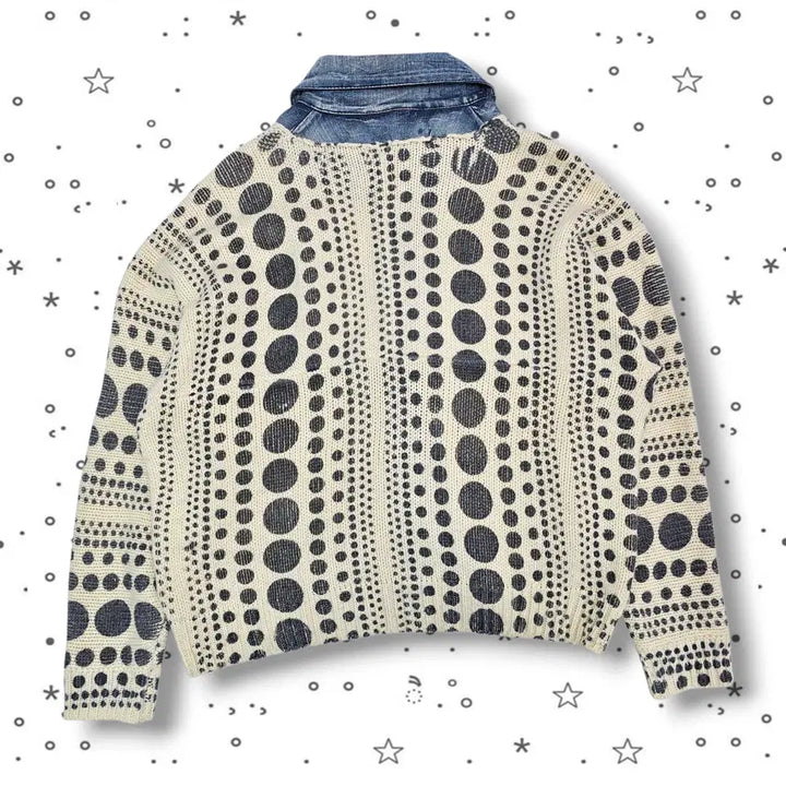 [BUNJANG] VTG Denim Dot Knit Sweater / VTG 데님 도트 니트