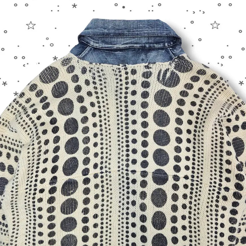 [BUNJANG] VTG Denim Dot Knit Sweater / VTG 데님 도트 니트