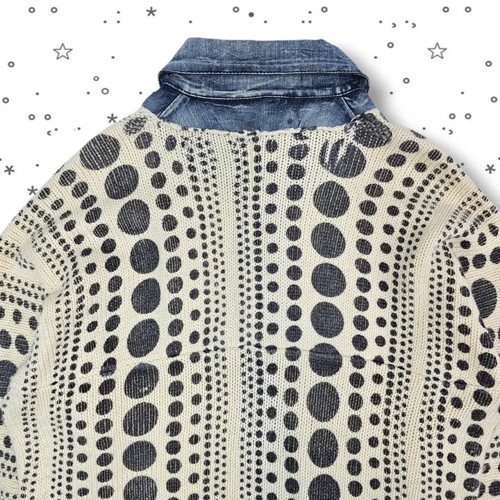 [BUNJANG] VTG Denim Dot Knit Sweater / VTG 데님 도트 니트