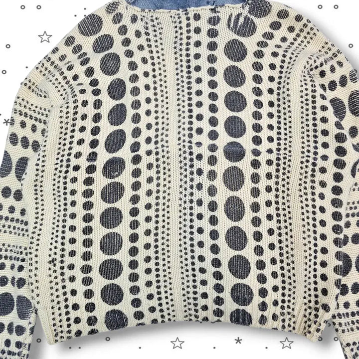 [BUNJANG] VTG Denim Dot Knit Sweater / VTG 데님 도트 니트