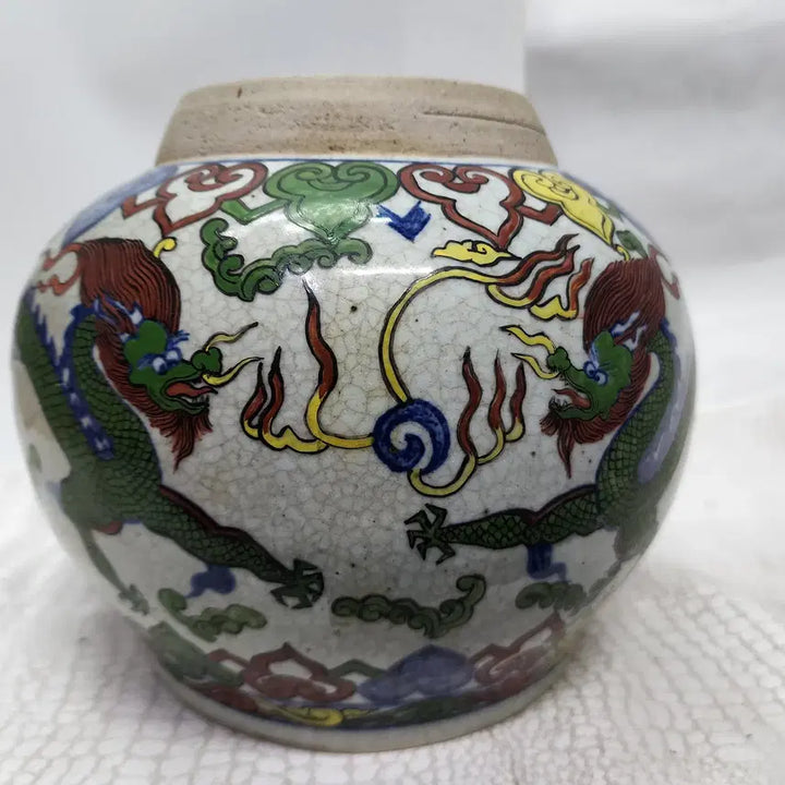 [BUNJANG] Chinese Ceramic Color Jar / 중국도자기 색채 항아리 단지  묵직 튼튼