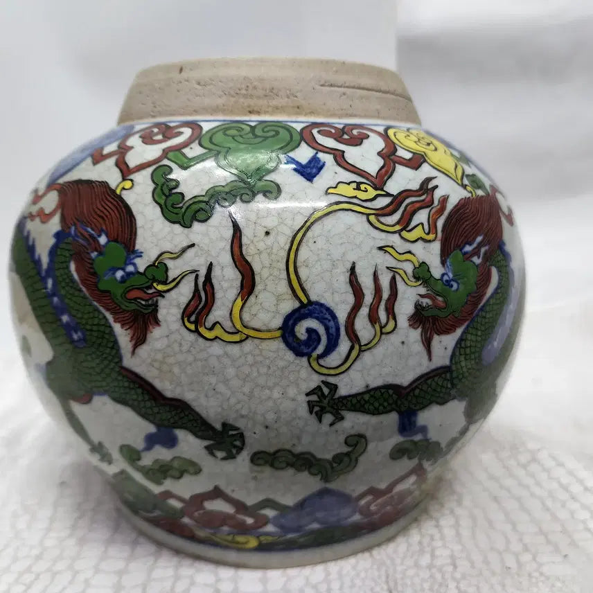 [BUNJANG] Chinese Ceramic Color Jar / 중국도자기 색채 항아리 단지  묵직 튼튼