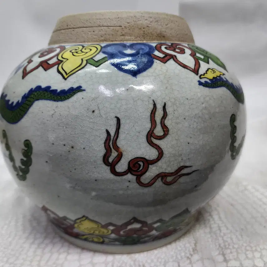 [BUNJANG] Chinese Ceramic Color Jar / 중국도자기 색채 항아리 단지  묵직 튼튼
